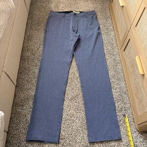 Men's Blue Pinstripe 18 Greens Golf Pants Performance Size 32